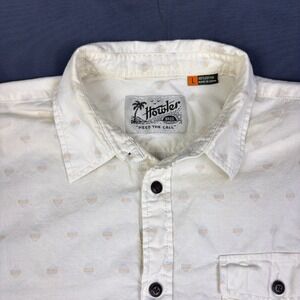 Howler Bros. San Gabriel Sunrise Jacquard Button Up Shirt Mens Sz L Sandstone